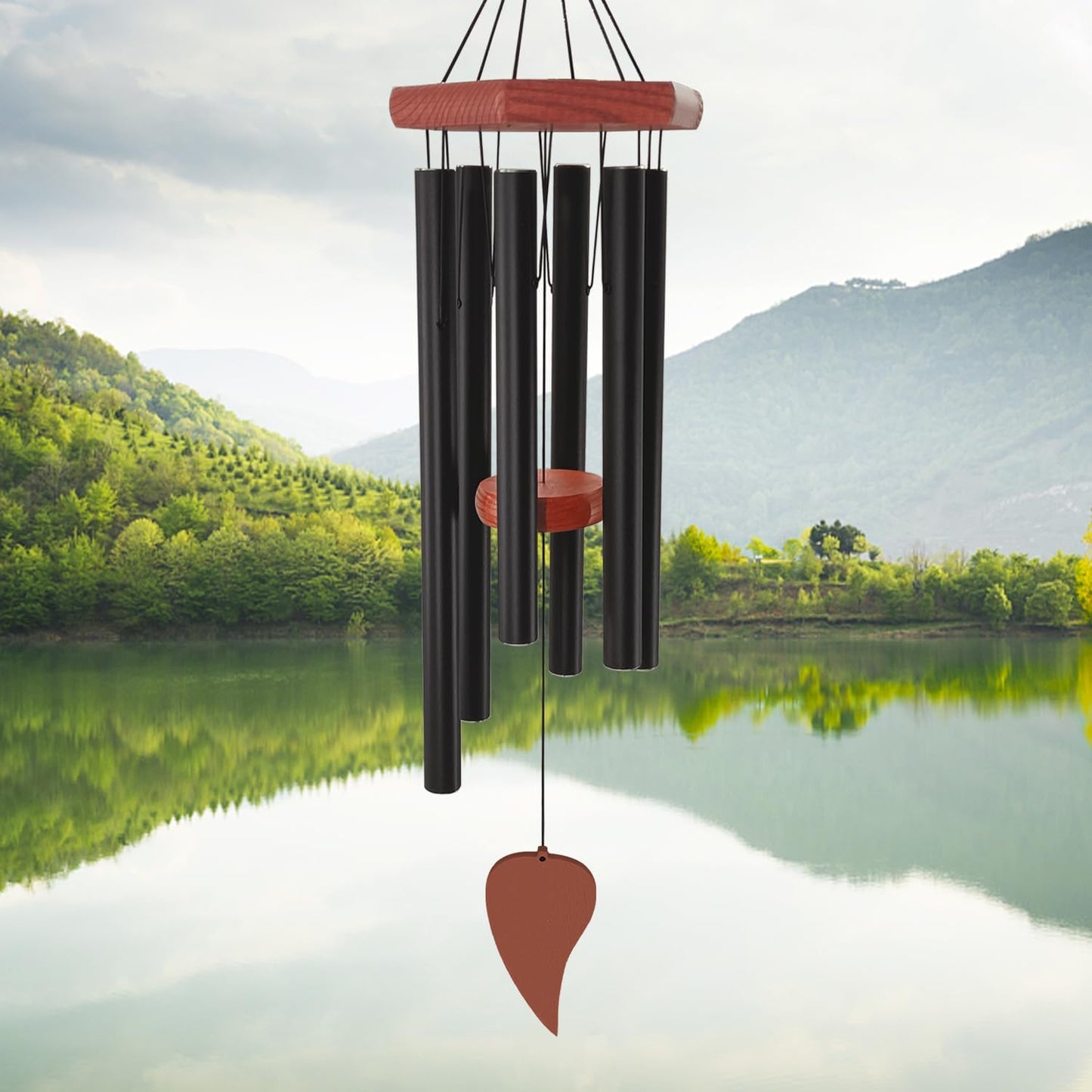 Campanillas viento conmemorativas 6 tubos metal jardín