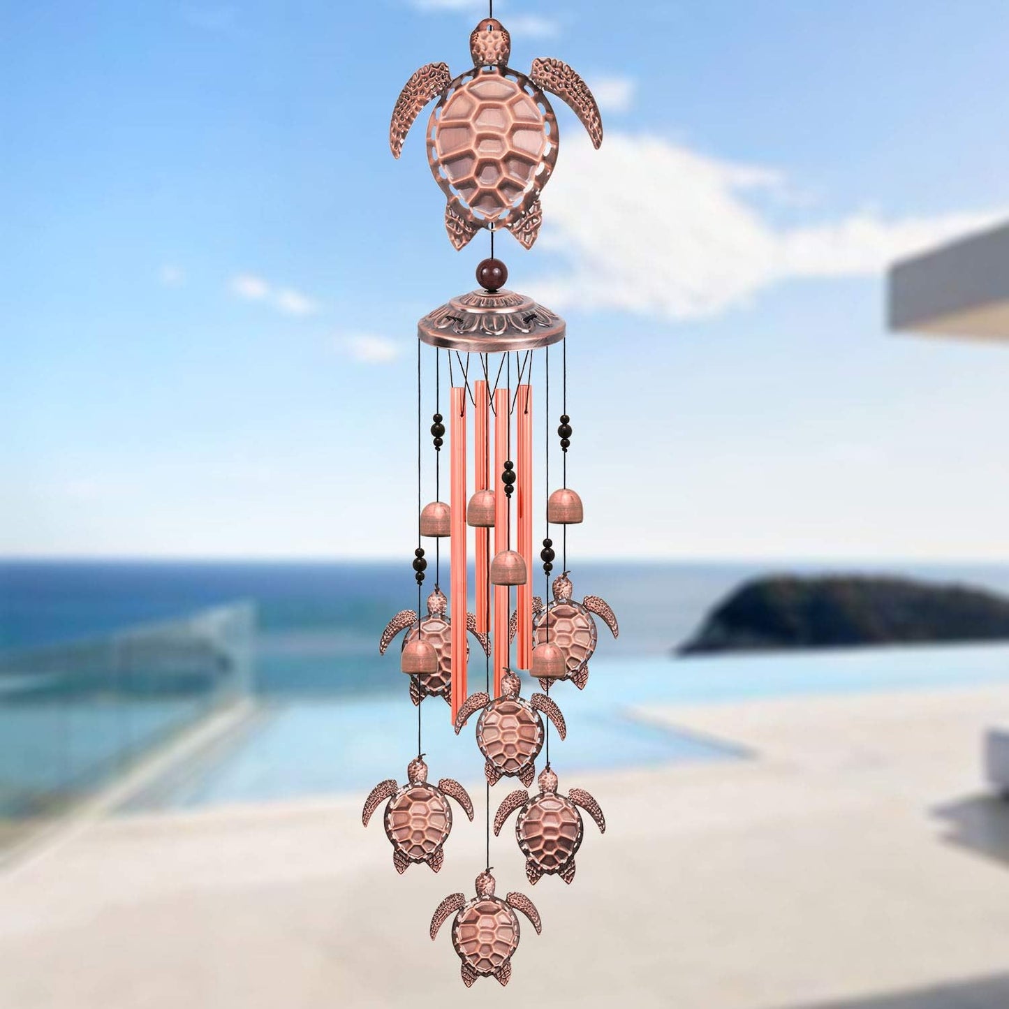 Campanillas de viento tortuga marina para hogar jardín