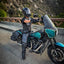 Chaleco cuero motociclista ajustable para hombres y mujeres