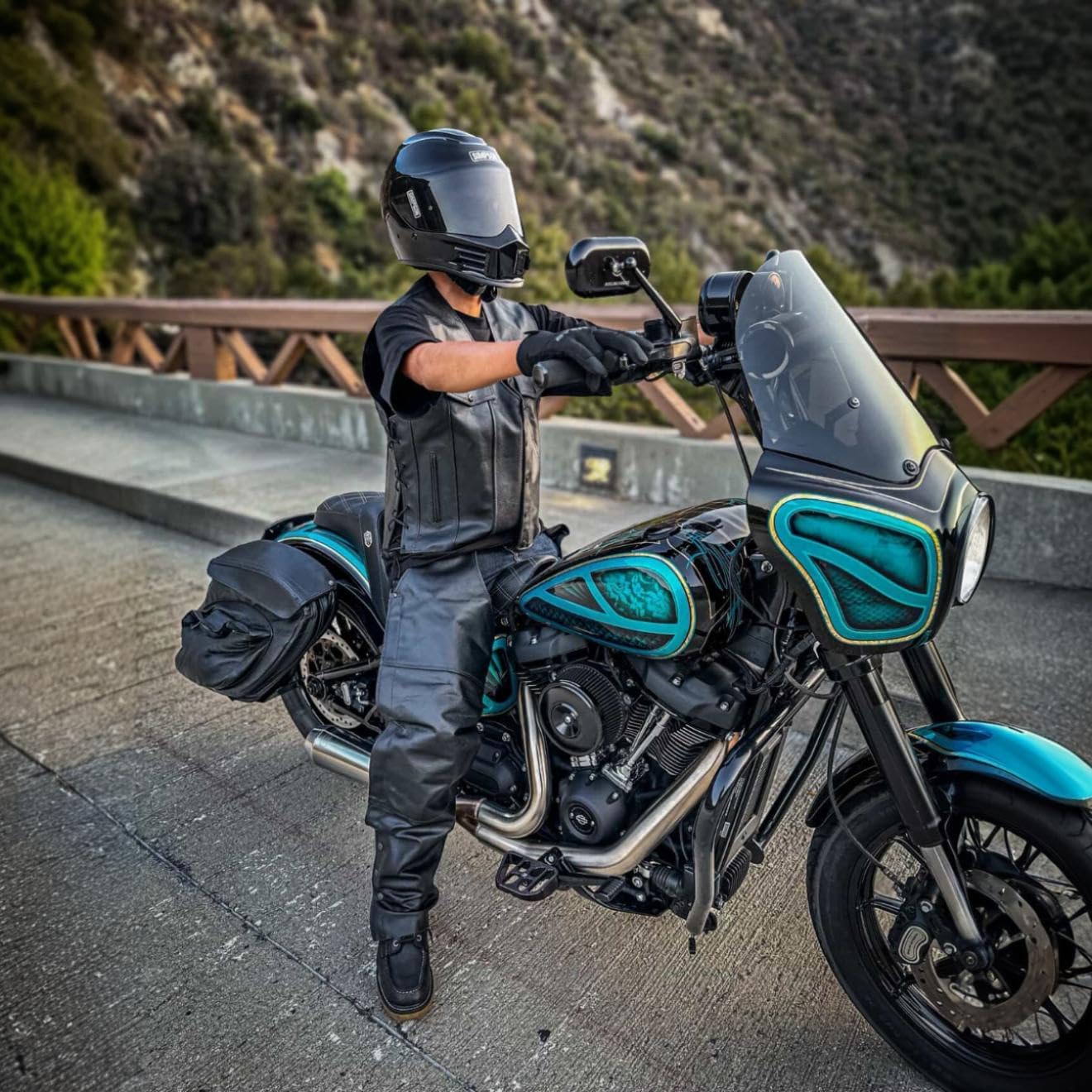 Chaleco cuero motociclista ajustable para hombres y mujeres
