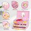 Joyero musical unicornio set collar pulsera 3 cajones bailarina