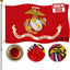 Bandera doble cara USMC 2x3ft lona resistente 3 capas