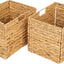 Cestas mimbre tejidas a mano plegables 2 pack estante