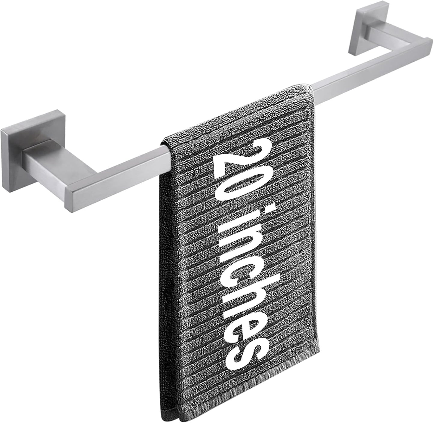 Toallero baño acero inox 12pulg colgador níquel cepillado