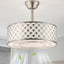 Ventilador techo candelabro plateado 20pulg control remoto