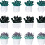 12 mini imanes de nevera para suculentas y casillero 3D decorativo