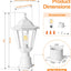 Luz poste exterior blanca impermeable enchufe E26