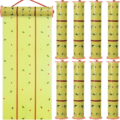8 Rollos Trampas Adhesivas Moscas Fruta 183pies Interior Exterior