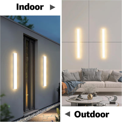 2 Luces Pared Exteriores 24pulg 20W 3000K Acrílicas IP65