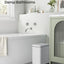 Cubo basura baño acero inox 10L cierre suave blanco
