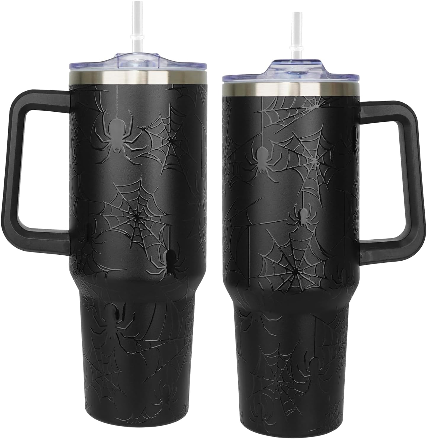 Vaso Halloween 40oz acero inox con asa tapa popote