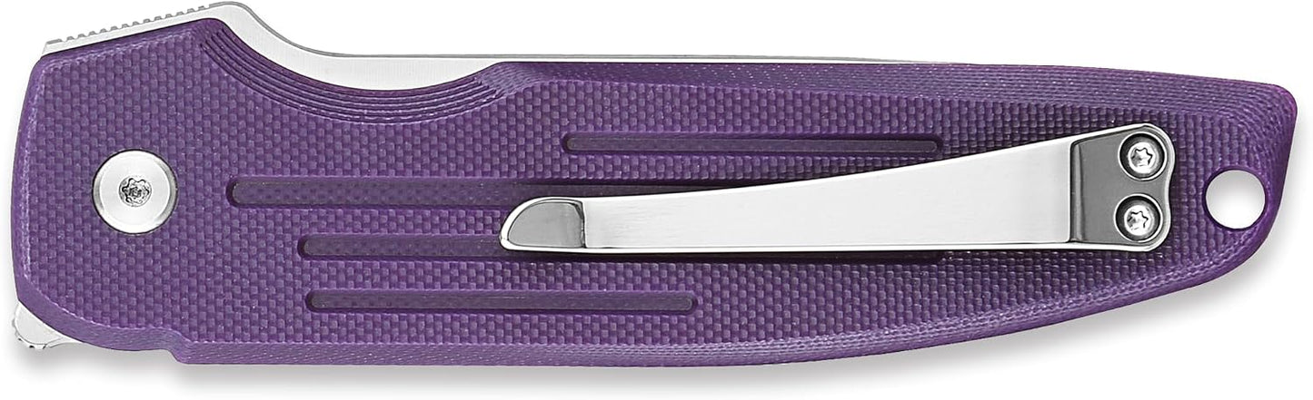 Cuchillo plegable D2 acero G10 mango antiderrap EDC