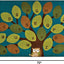 Alfombra rectangular para niños 4x6ft color azul