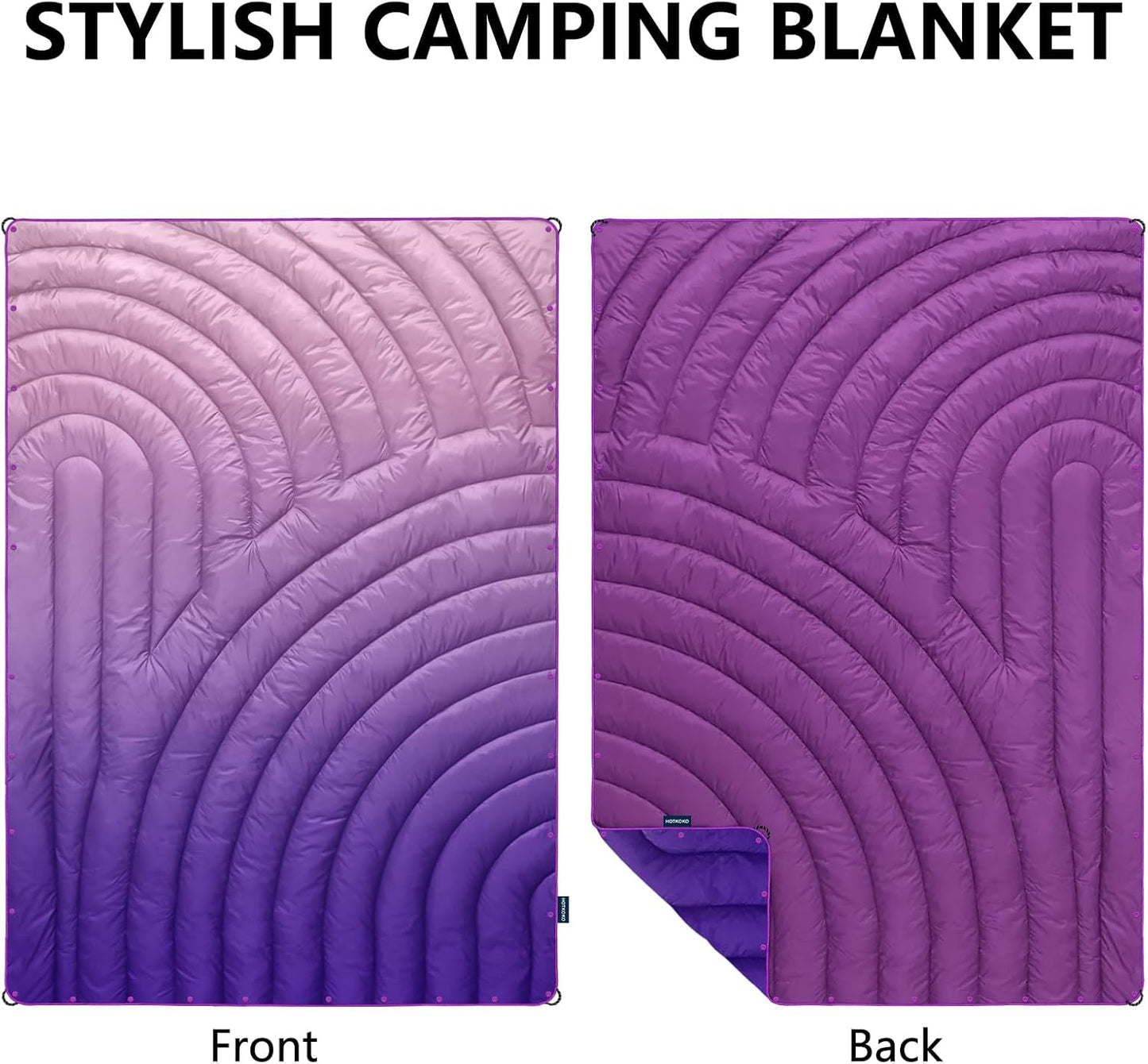 Manta camping acolchada ligera plegable para viajar