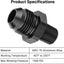 Adaptador aluminio 1/4 BSPT negro
