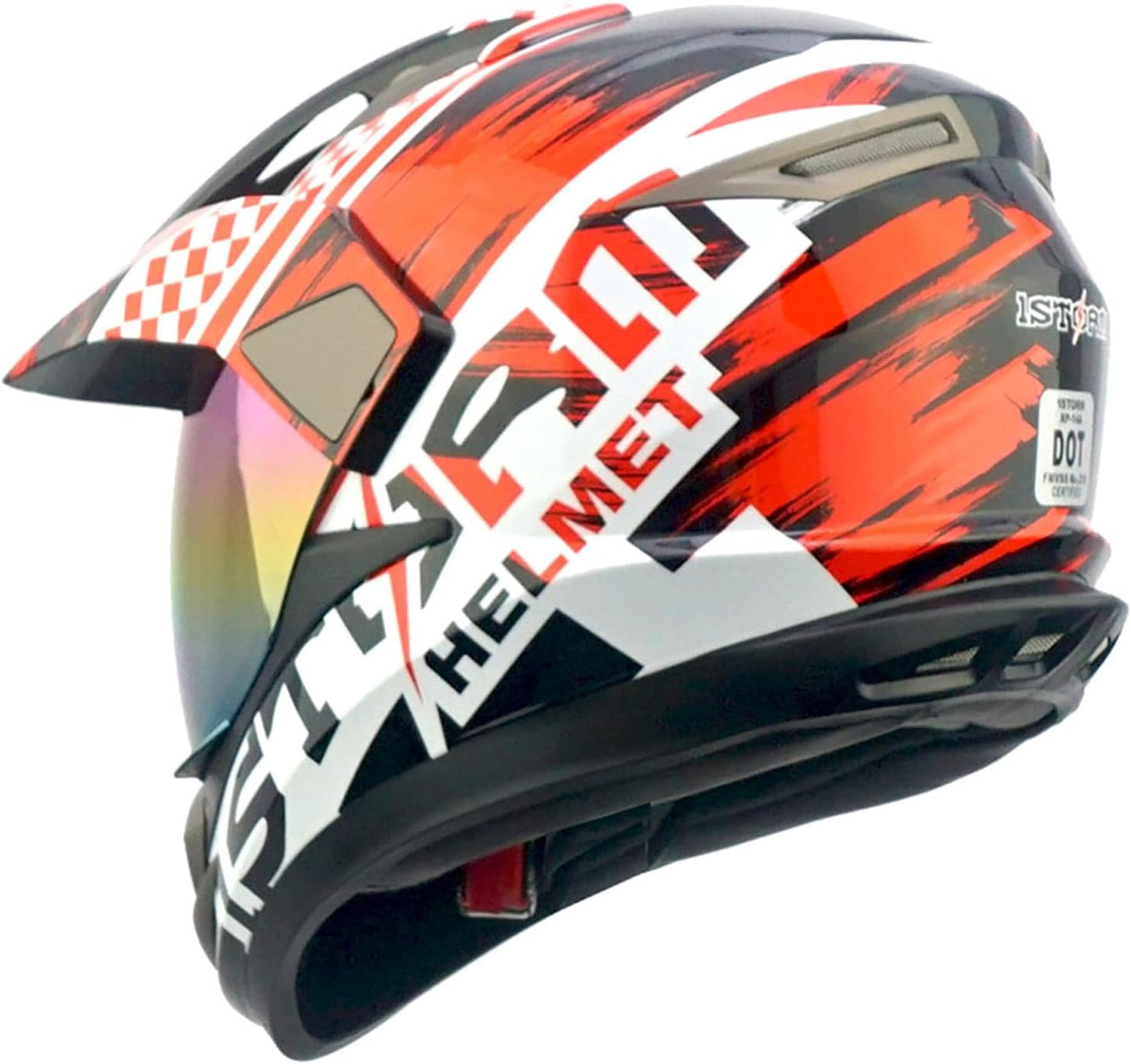 Casco Motocicleta Dual Cara Completa Negro Mate