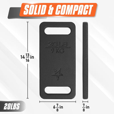 Placa peso hierro fundido para mochila entrenamiento