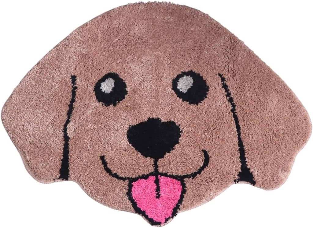 Tapete baño cachorro microfibra antiderrap 31.5x25" marrón