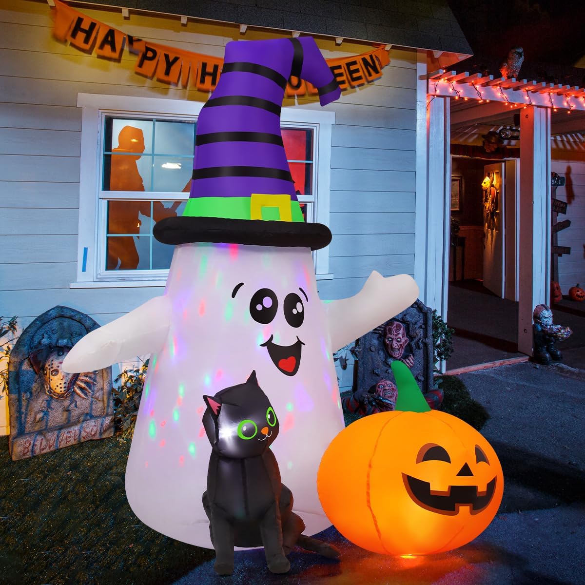 Fantasma inflable Halloween 5ft con luces LED