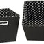 Set 2 cestas cónicas decorativas mini-puntos negros