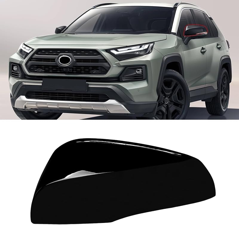 Cubierta espejo lateral izquierdo Toyota RAV4 negro brillante