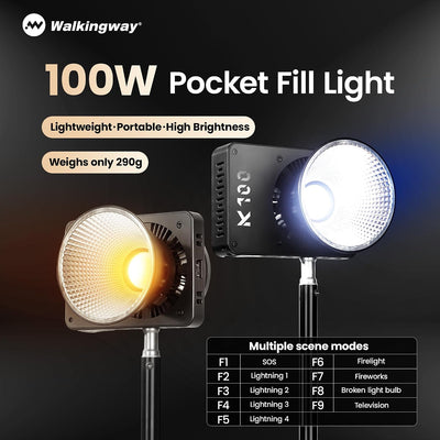 Kit luz LED 100W bicolor 2800K-6800K para cámara estudio