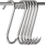 6 Pzas Ganchos S Acero Inox 10" Carne