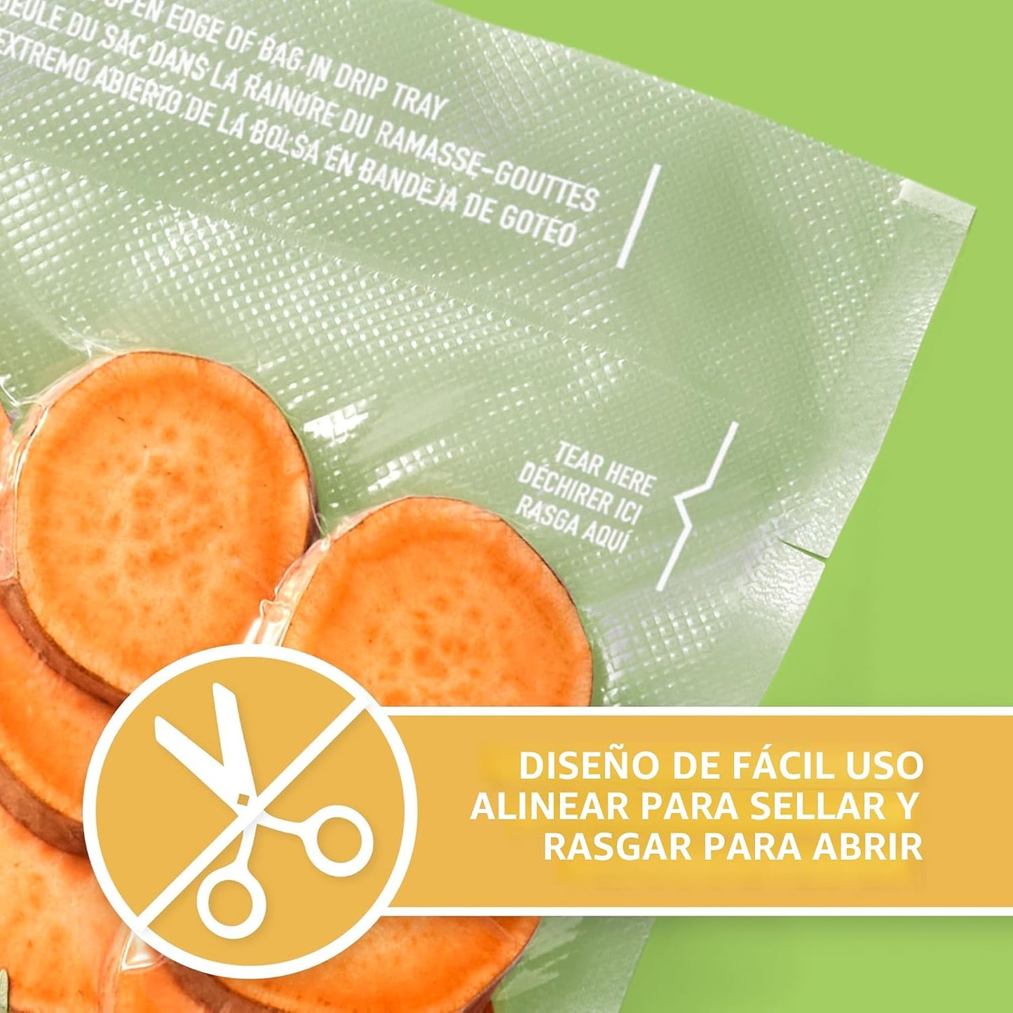 Bolsas sellado al vacío FoodSaver 1qt precortadas
