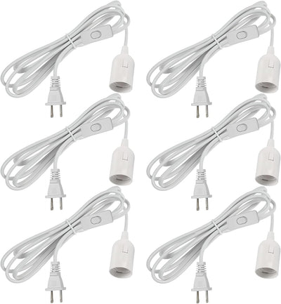 Portalámparas con enchufe 16pulg E26/E27 luz colgante blanco