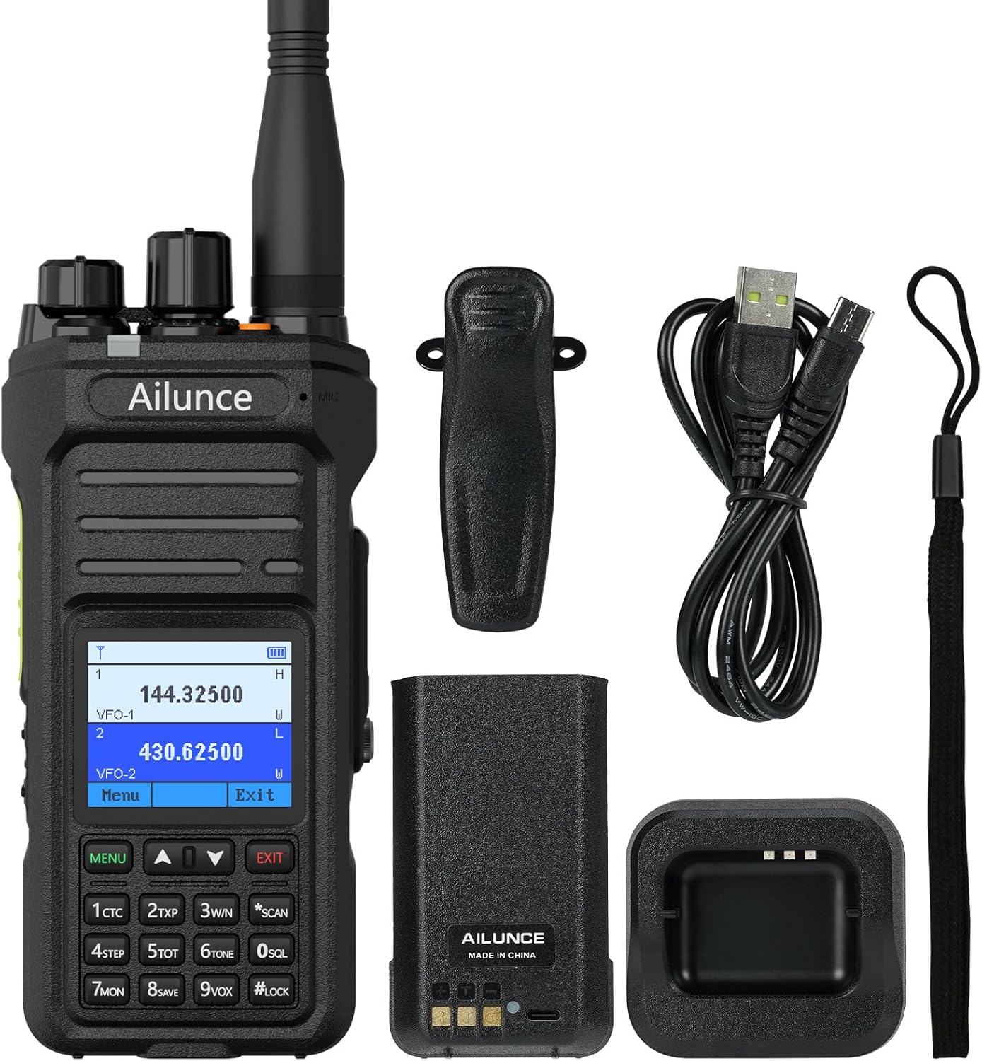 Radio portátil doble banda IP67 con alerta NOAA