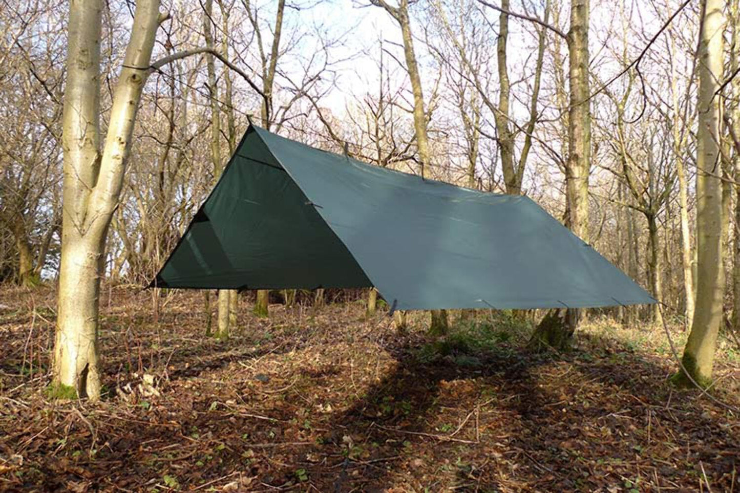 Lona 3.5x3.5pulg verde oliva impermeable tienda bushcraft