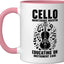Taza Cerámica para Celista Rosa/Blanca