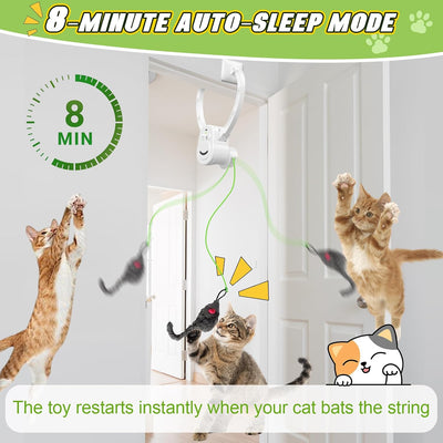 Juguete interactivo para gatos estimulación ejercicio blanco