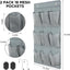 Organiz. zapatos 2 pzas 18 bolsillos para pared gris
