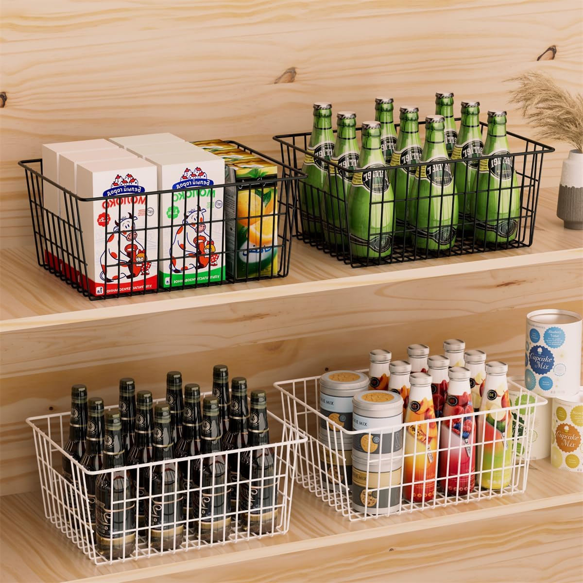 Cesta metal para congelador cocina despensa baño alimentos