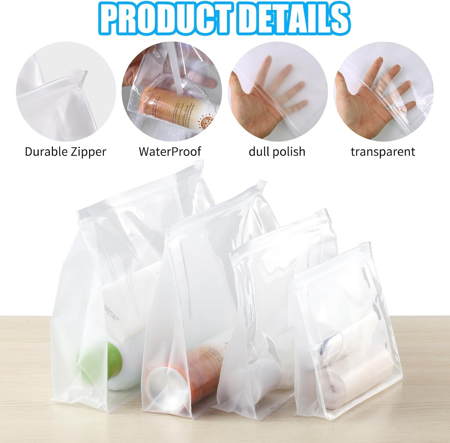 Bolsas cosméticos transparentes