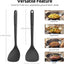 Espátula Wok silicona 13.76pulg largo borde flexible