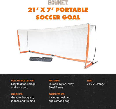 Portón fútbol plegable con red para entrenamiento