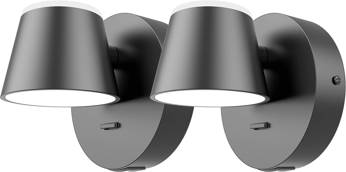 Set 2 Lámparas Pared Led USB Giratorias 350