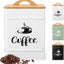 Contenedor café 40oz hierro tapa bambú almacenamiento té