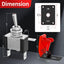 Interruptor palanca 12V 20A SPST LED cubierta seguridad