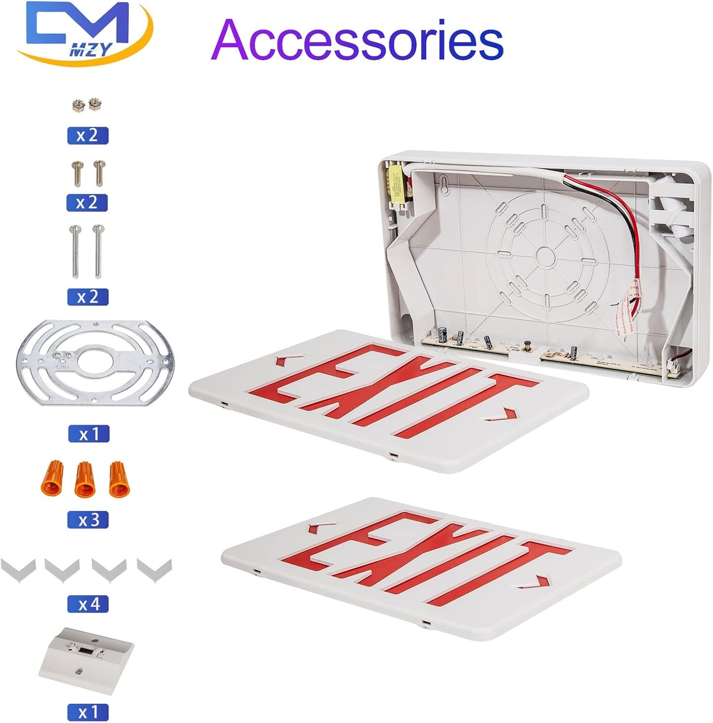 Señal emergencia roja doble cara batería 120/277V pack 2