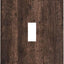 Cubierta interruptor madera rústica marrón oscuro 1 gang