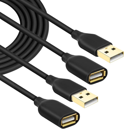 Cable extensión USB 2.0 tipo A macho a hembra 10ft set 2