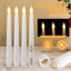 100 Pzas Velas Cónicas LED 8.5pulg Parpadeantes Boda