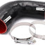 Acoplador reductor codo 90 grados manguera silicona 3-3.5"
