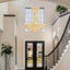 Candelabro cristal estilo imperio 11 luces dorado