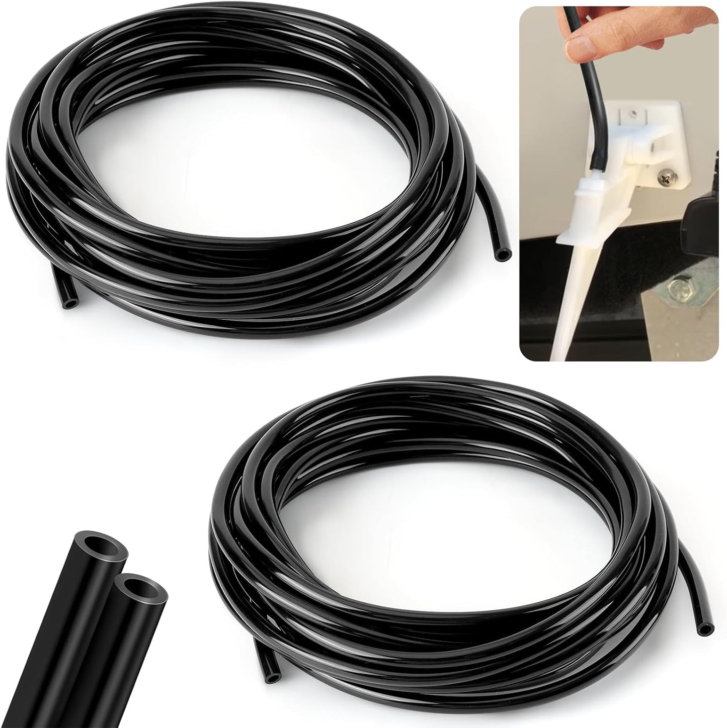 Velocímetro barco tubo pitot PVC negro grado alimenticio