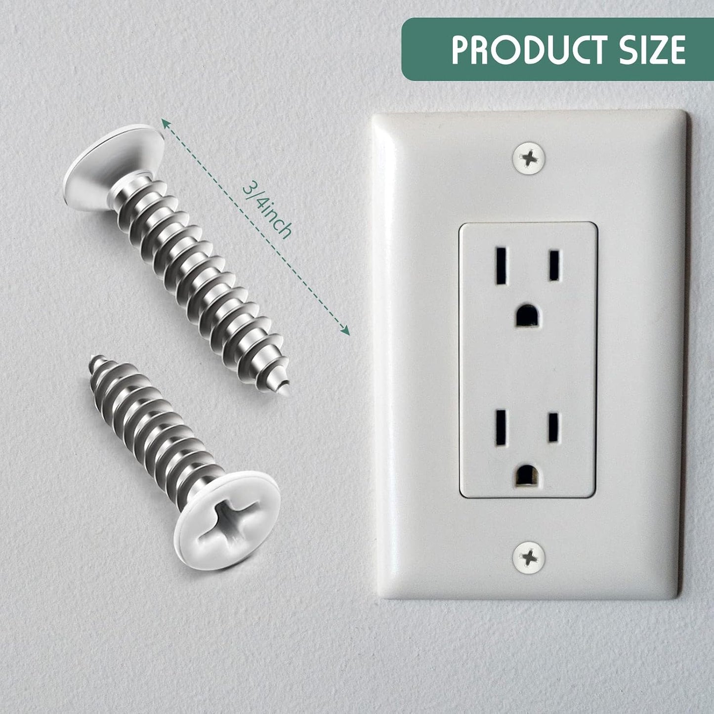 100 S blancos #8 para placa pared acero inox
