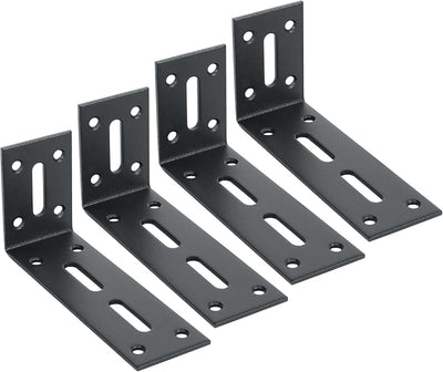Soporte pared negro resistente para estantes flotantes